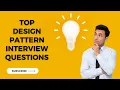 Java Design Pattern Interview Questions and Answers MOST ASKED InterviewTech CodeWithAnjali