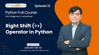 Learn Right Shift Operator in Python Step-by-Step Binary Explanation Giri Sir