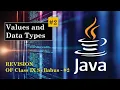 Values and Data types in Java Part 2 Data types Comments Variables ICSE Computer Applications