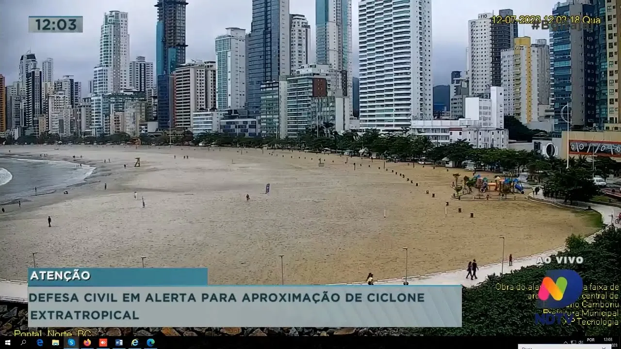 Defesa Civil em alerta para aproximação de ciclone extratropical