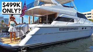 U CAN LIVE ON THIS YACHT 😳 1997 Fairline Squadron 65 Liveaboard Motor Yacht Tour