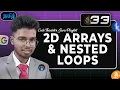 2d Arrays Nested loops Part 33 Code thanish s java playlist