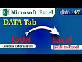 How to Include JSON File in Excel Workbook Convert JSON to Excel Using the DATA Tab in Ms Excel
