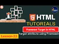 Frameset Target HTML Frameset Tag and Frame Tag Part 4 in Hindi Lesson 33