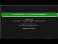 Using Python as a Calculator