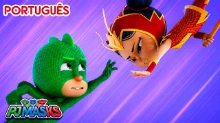 🐉 Menina Dragão Salva a Montanha! 🥷  PJ Masks em Português episódios completos 🦸 Desenhos animados