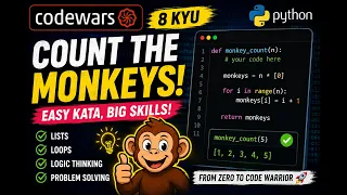 Codewars Python Count the Monkeys 8 kyu Beginner Coding Challenge