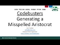 Codebusters - Generating a Misspelled Aristocrat