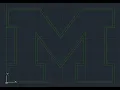 AUTOCAD M LOGO CREATION