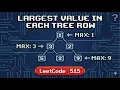 LeetCode 515 Find Largest Value in Each Tree Row BFS Level Order Traversal