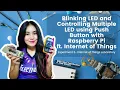 Blinking LED Controlling Multiple LED using Push Button with Raspberry Pi I O T LAB Exp 3