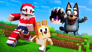 SOBREVIVIMOS A BLUEY MALVADA EN MINECRAFT...