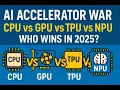 AI Accelerator WAR CPU vs GPU vs TPU vs NPU - Who Wins in 2025
