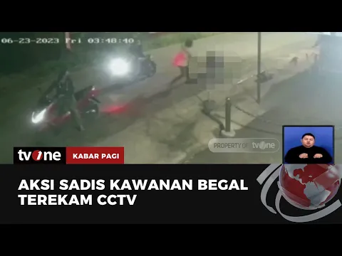 Aksi Kawanan Begal Terekam CCTV, Korban Histeris Ditodong Sajam