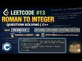 Raman to Integer Leetcode 13 String Math C