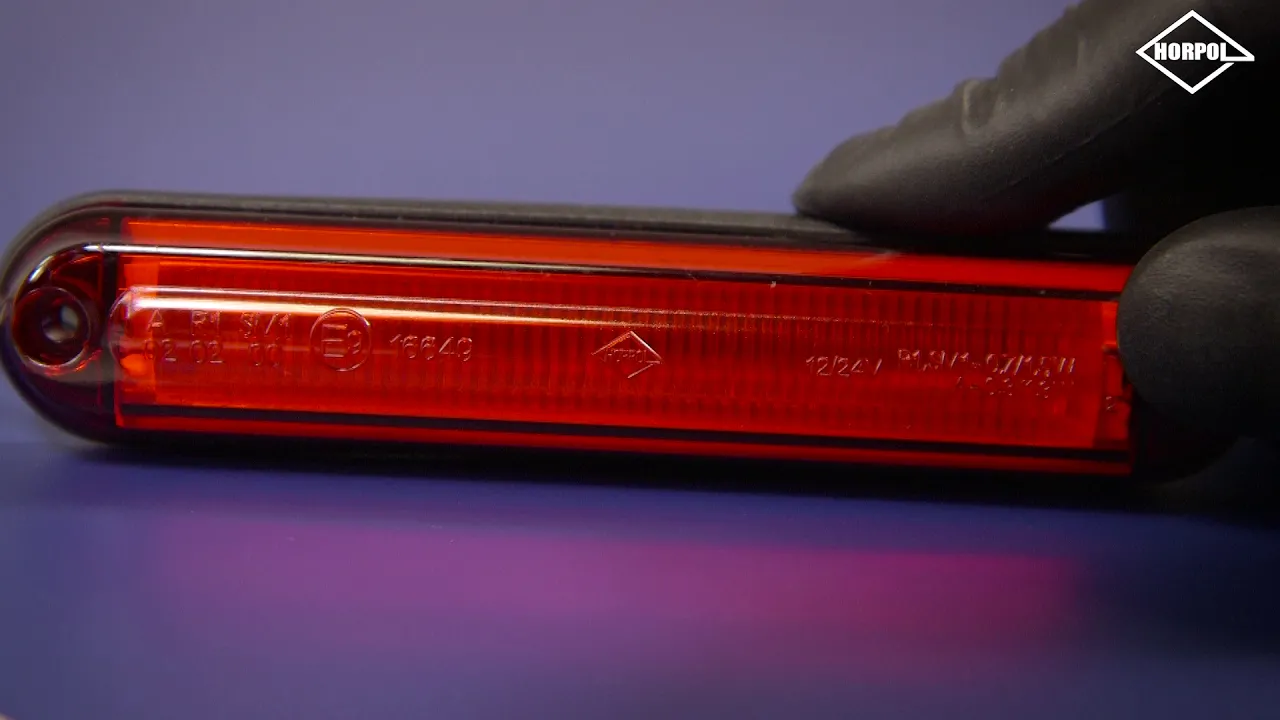 Video: LED dark markeringslicht amber 12-24v 0,5m kabel