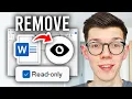 How To Remove Read Only From Word Document - Step By Step