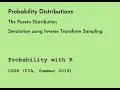 Simulating the Pareto Distribution with Inverse Transform Sampling