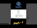Numpy Tutorial Part - 1 Tamil