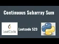 Leetcode 523 Continuous Subarray Sum