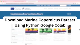 How to Download Marine Copernicus Dataset using Python in Google Colab
