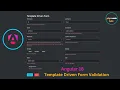 Angular 18 Template Driven Form Validation Demo Angular 18 Template Driven Form Angular 18