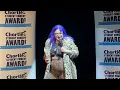 Maxine Wade winning the Salford heat of the Chortle Student Comedy Award 2024