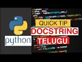 Python Docstrings Beginner Telugu Naveen V 24