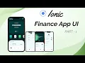 Ionic - Finance App UI