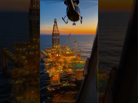 Offshore helicopter landing #oilrigs #helicopter #ocean #ship #shiplife #offshore #oilrig
