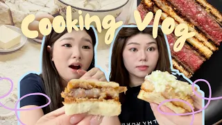 Vlog Making Beef Sando For The First Time With O neath | Sreynea ស្រីនា