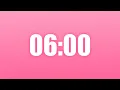 6 Minute Timer - Minimal No Sound Pink Background