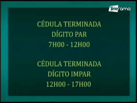 CNE establece horario de votación según número de cédula