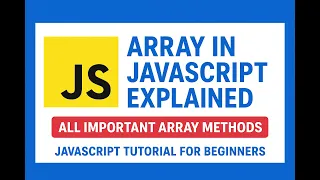 Lecture 15 Array in Javascript Javascript array methods Javascript full couse 2025