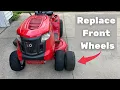 How to Replace the Front Wheels on Your Riding Lawn Mower Troy-Bilt Pony Bronco