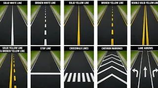 Every Road Line Explained Solid Broken Yellow White Lines
