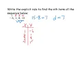 Ms Shannon s Skills - Writing Explicit Formula for Arithmetic Sequence
