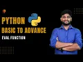 Eval function Python Beginner to Advance Python Tutorial