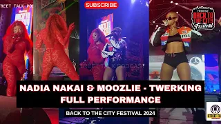 nadia nakai u0026 moozlie twerking live full performance at back to the city festival 2024
