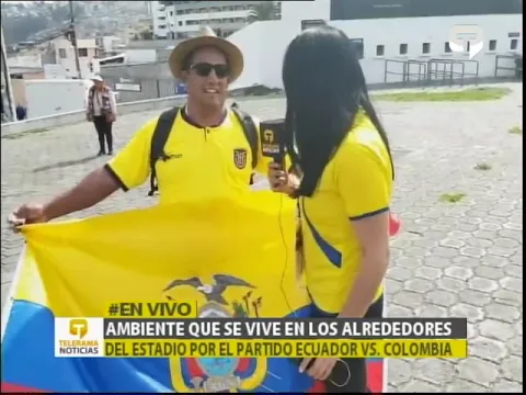 Ambiente que se viven en los alrededores del estadio por el partido Ecuador vs. Colombia