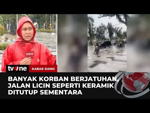 Jalan Licin di Medan yang Diduga Keramik, Akhirnya Ditutup Sementara