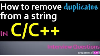 How to remove duplicates from a string in