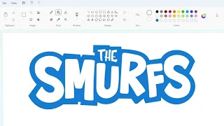 how to draw the smurfs logo using ms paint how to draw on your computer
