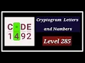 Cryptogram Level 285 Letters and Numbers