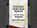 Hispanic Heritage Month Coloring Pages Workbook