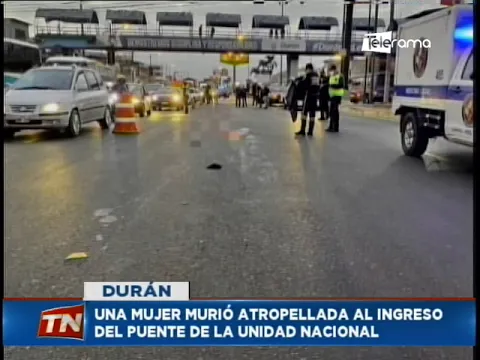 Una mujer murió atropellada al ingreso del puente de la Unidad Nacional