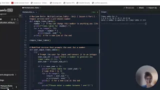 Multiplication table generator
