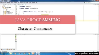 233 Character Constructor in Java Programming Hindi