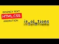 Bounce Text Animation Using HTML CSS In Vscode
