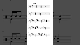 Military March Drum Sight Reading Practice 